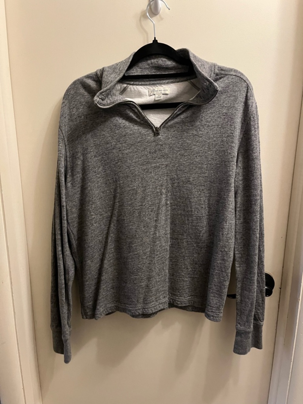 J. Crew Gray Quarter-Zip Knit Pullover